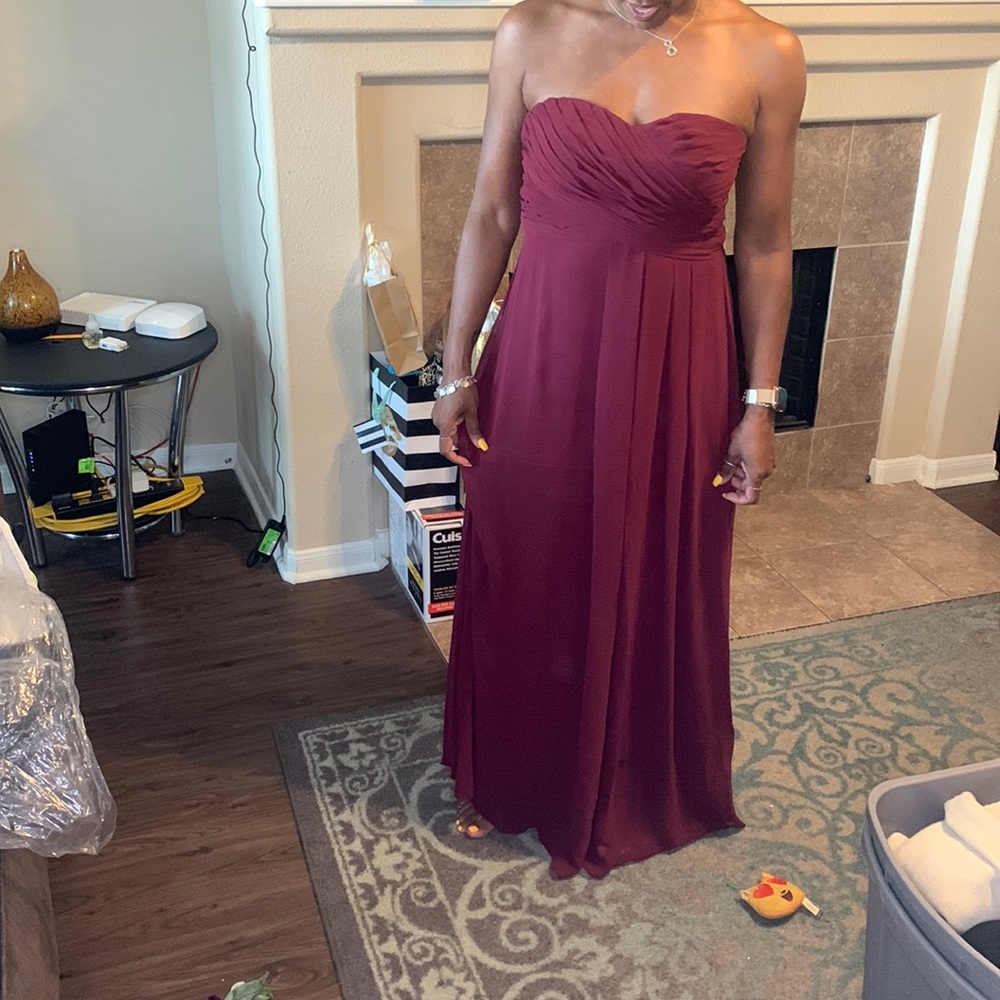 Wine prom dress
